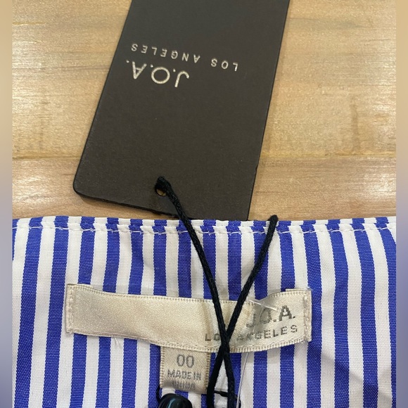 J.O.A. High low mini skirt blue white stripe NWT - Picture 16 of 16